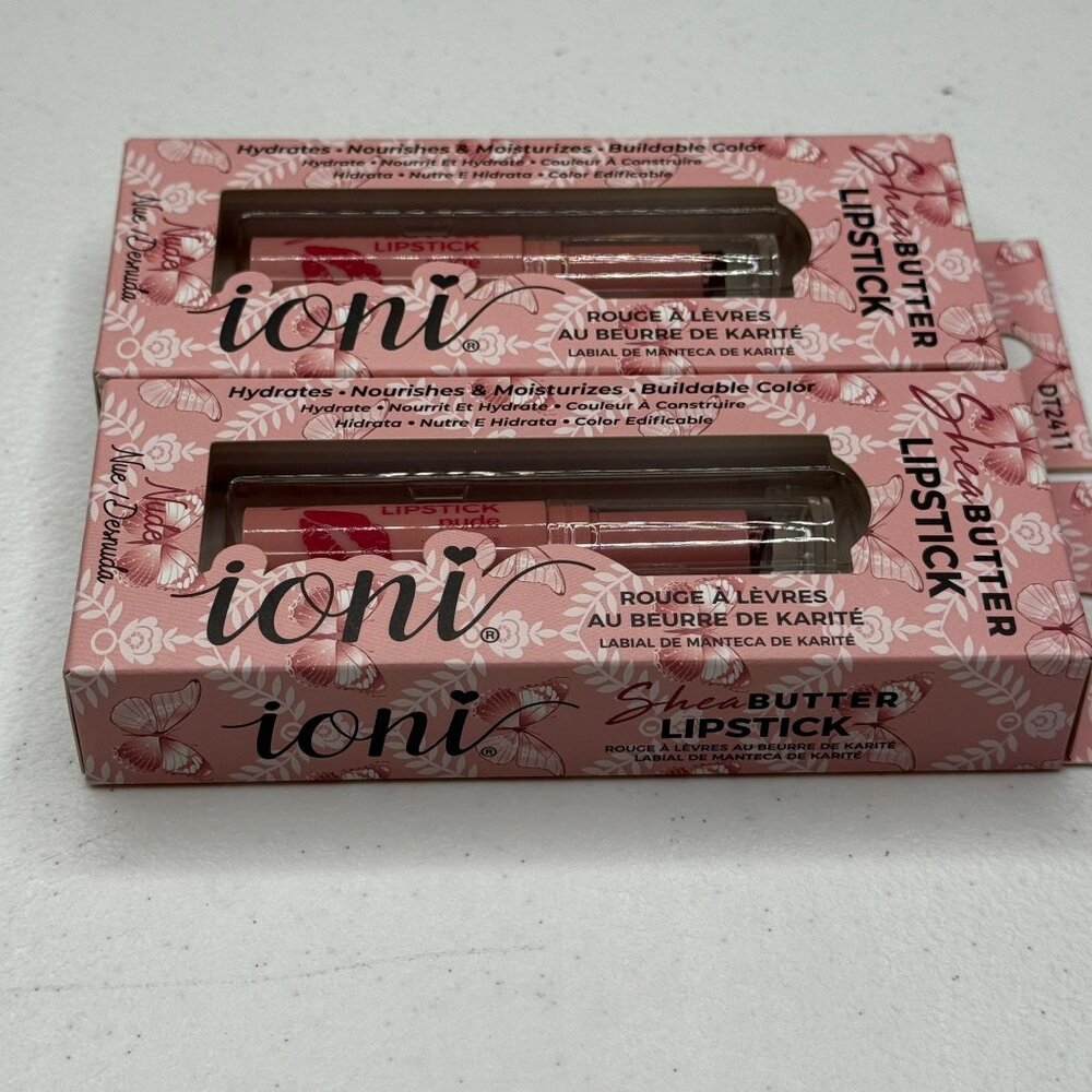 Ioni Shea Butter Lipstick Nude 2 Pack Moisturizing Lip Color - Picture 4 of 7